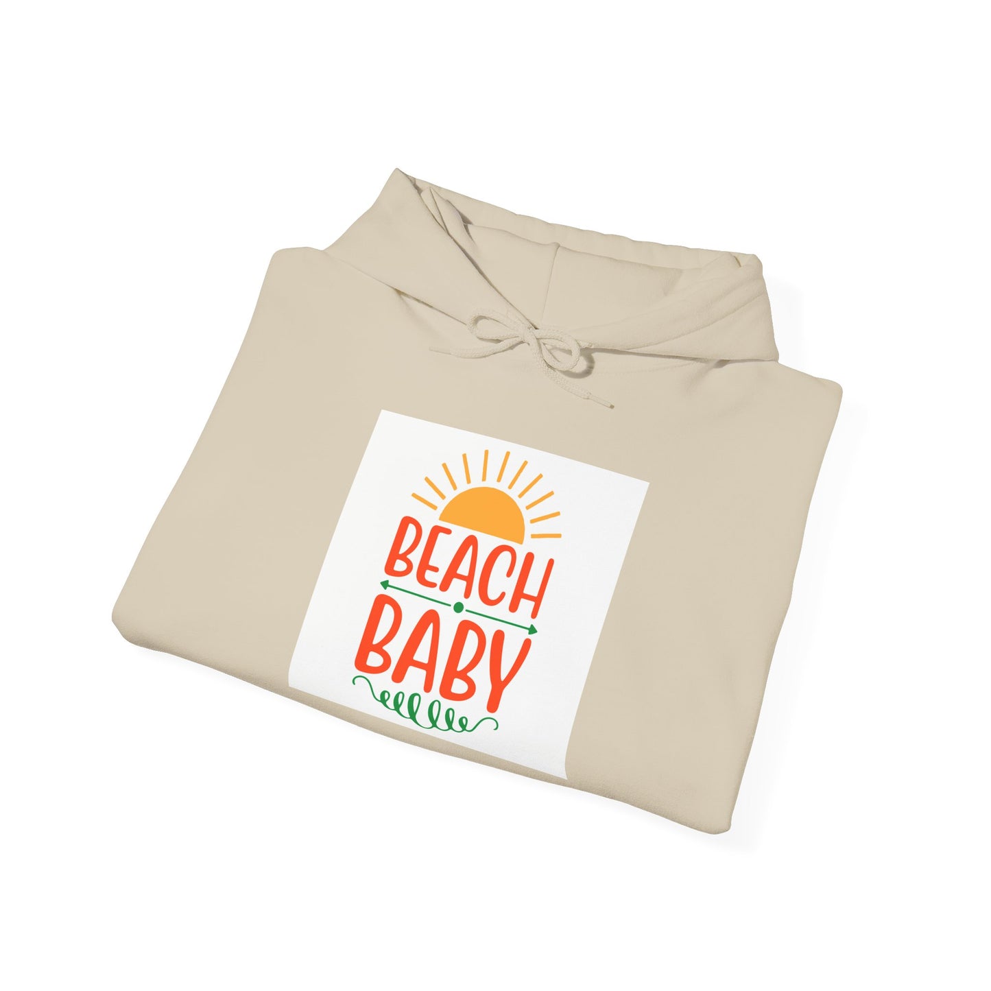 Beach Baby Hooded Sweatshirt | Summer Vibes, Beach Lover Gift, Unisex Casual Wear, Cozy Hoodie, Fun Beachwear
