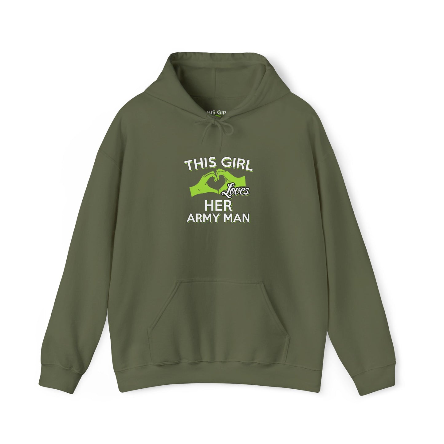 This Girl Loves Her Army Man Hoodie, Military Sweatshirt, Unisex Army Merchandise, Gifts for Military Spouses, Patriotic