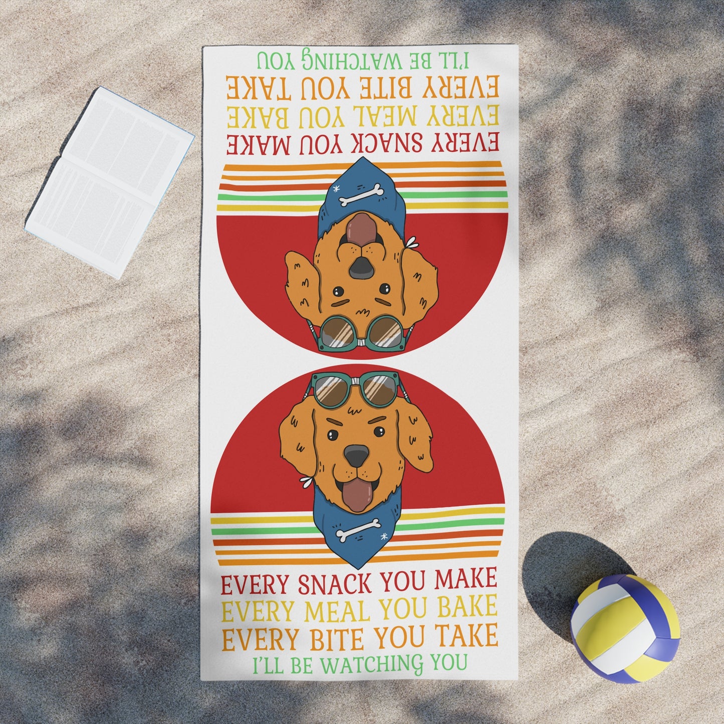Fun Dog-Themed Beach Towel - Perfect for Pet Lovers and Summer Days