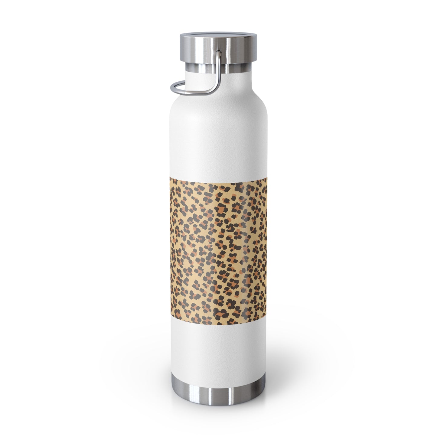 Leopard Print Insulated Water Bottle - 22oz Reusable Copper Thermos