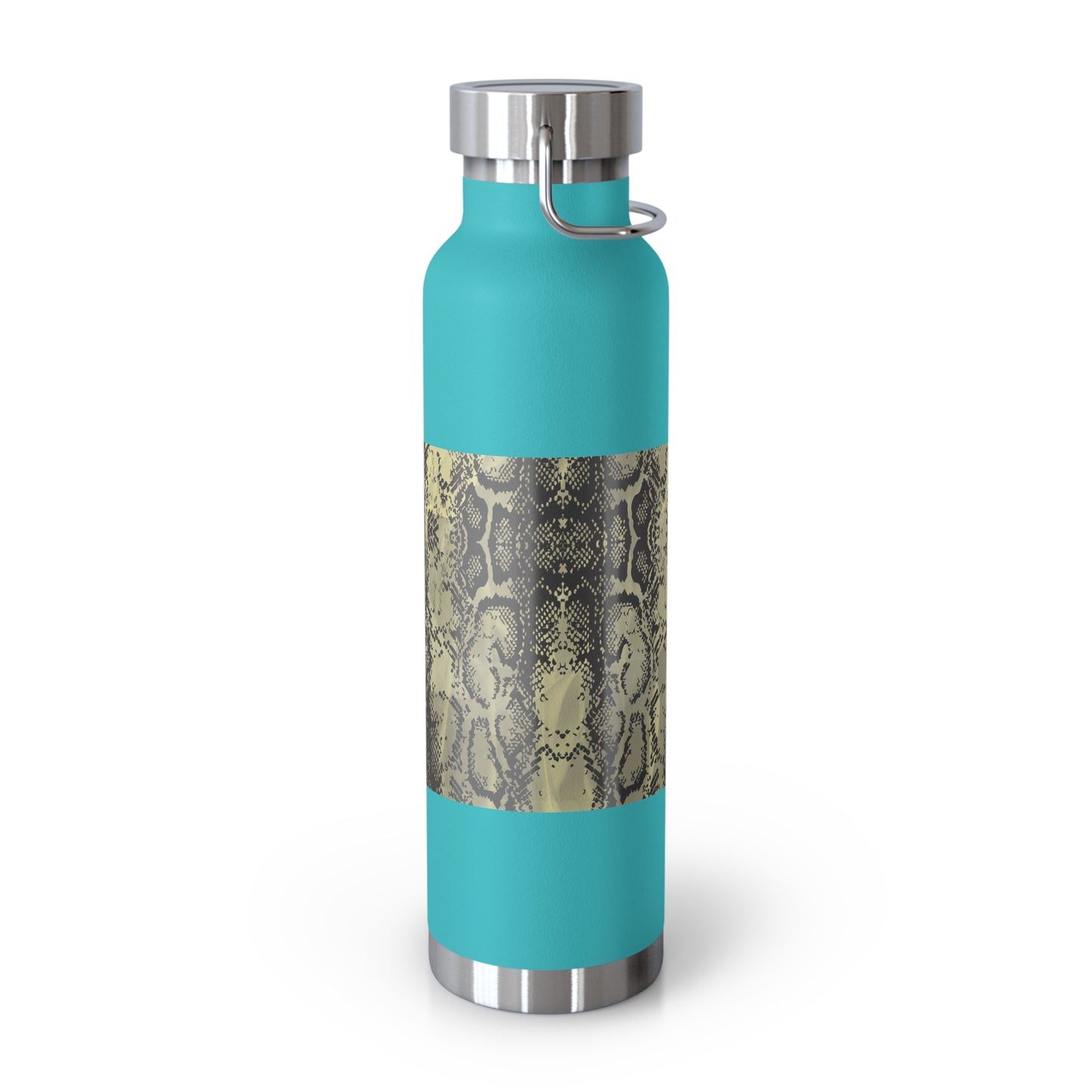 Stylish Snake Print Insulated Water Bottle - 22oz Copper Vacuum Flask