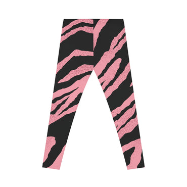 Stylish Pink Tiger Stripe Women's Casual Leggings