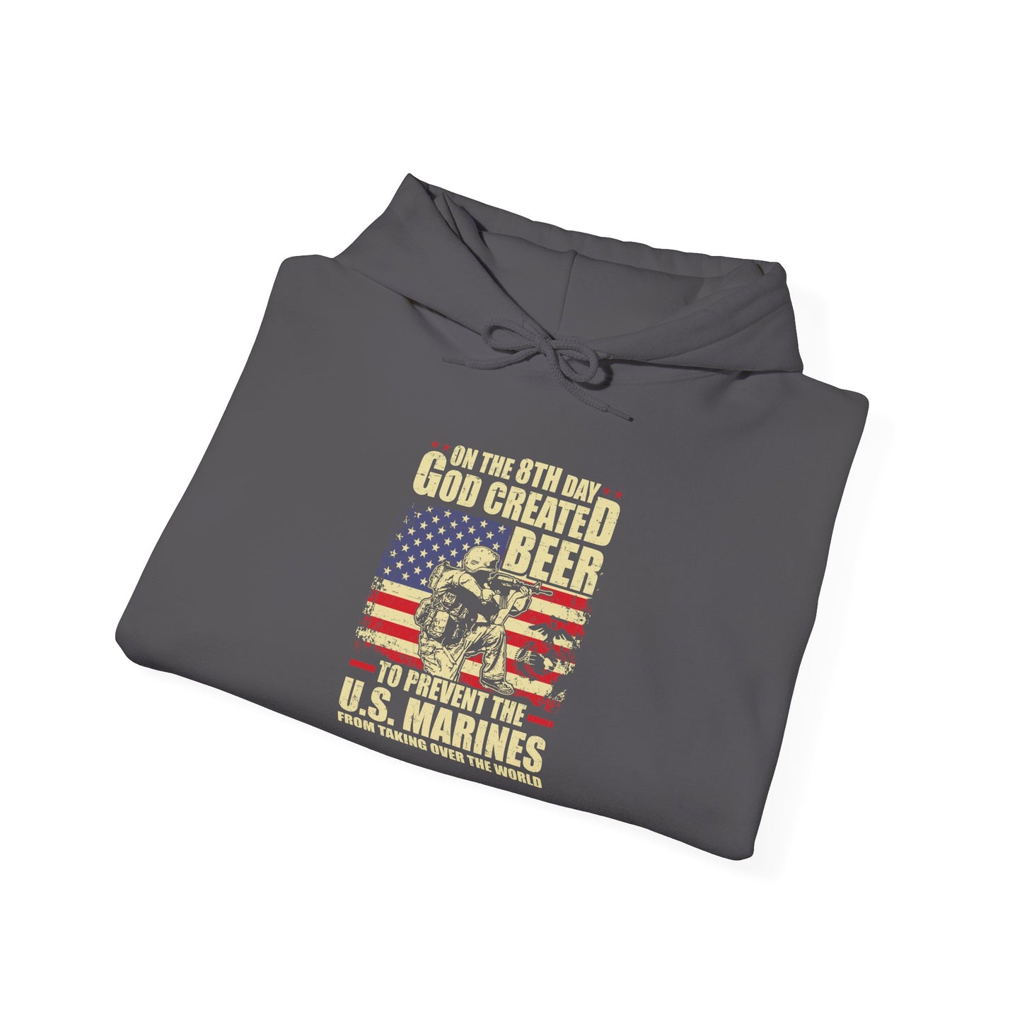 God Created Beer Hoodie, Marine Sweatshirt - Funny Drinking Gift, Unisex Pullover, Alcohol Lover, Birthday Present, Cool