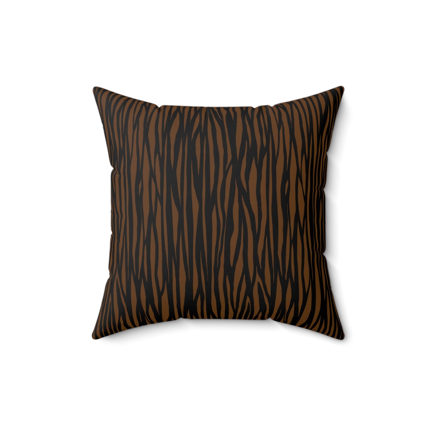 Modern Rustic Spun Polyester Square Pillow - Tree Bark Design for Cozy Home Decor