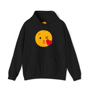 Kiss Emoji Hooded Sweatshirt | Unisex Heavy Blend™