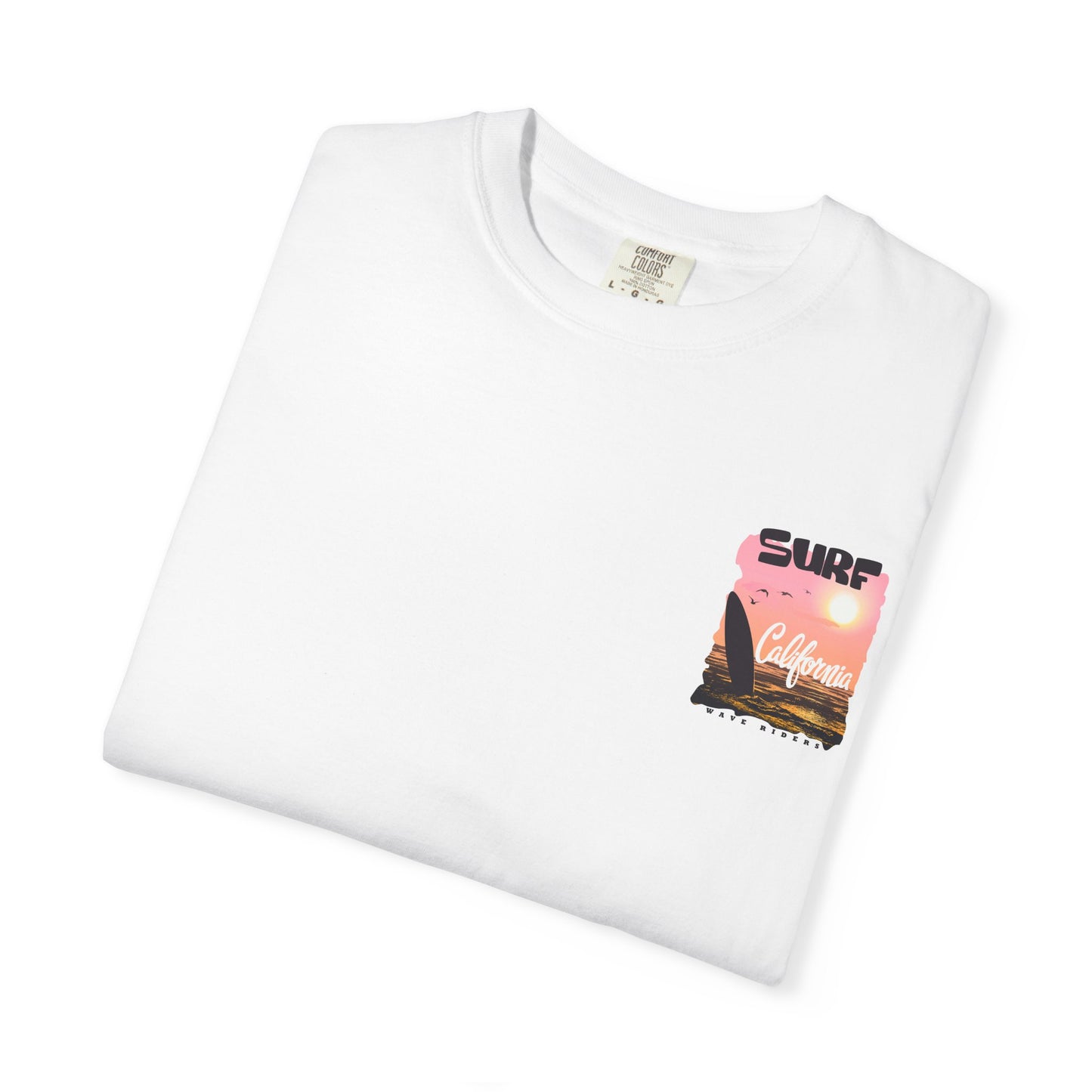 California Surf Graphic Tee - Unisex Garment-Dyed T-Shirt for Beach Lovers, Summer Vibes, Gift for Surfers, Casual Wear,