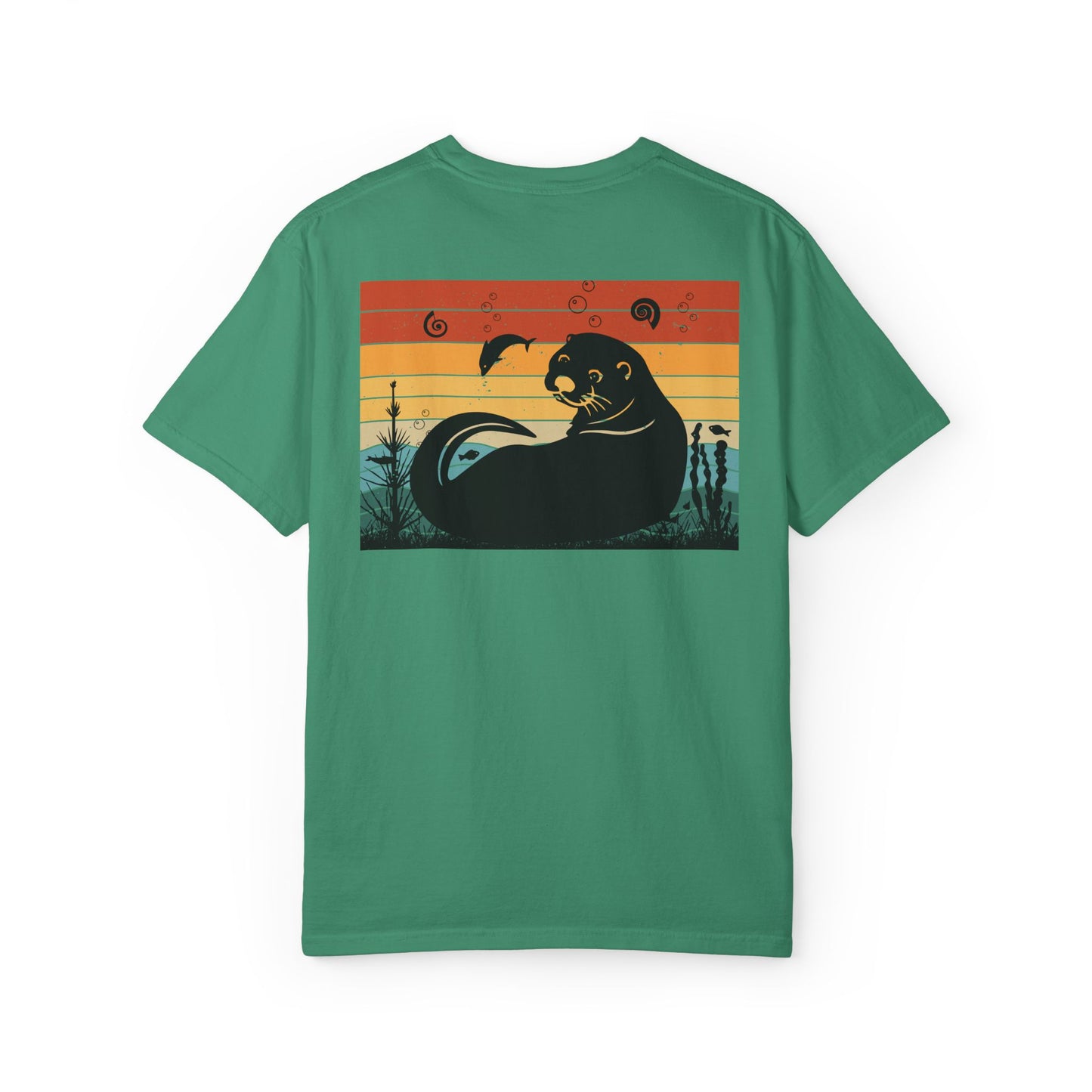 Coastal Vibe Unisex Garment-Dyed T-shirt with Otter Design