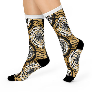 Stylish Cushioned Crew Socks with Vibrant Mandala Design – Perfect for Cozy Days & Gift Giving