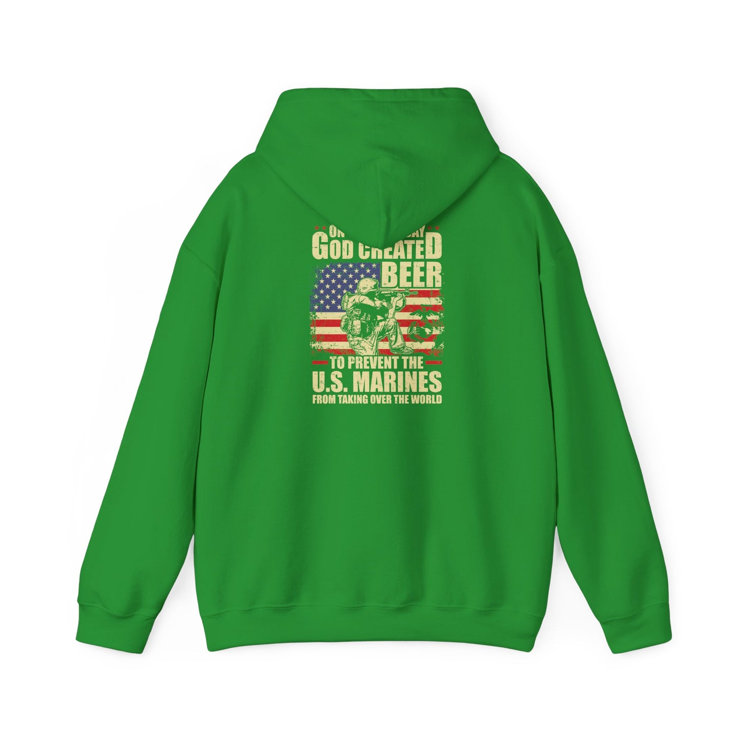 God Created Beer Hoodie, Marine Sweatshirt - Funny Drinking Gift, Unisex Pullover, Alcohol Lover, Birthday Present, Cool