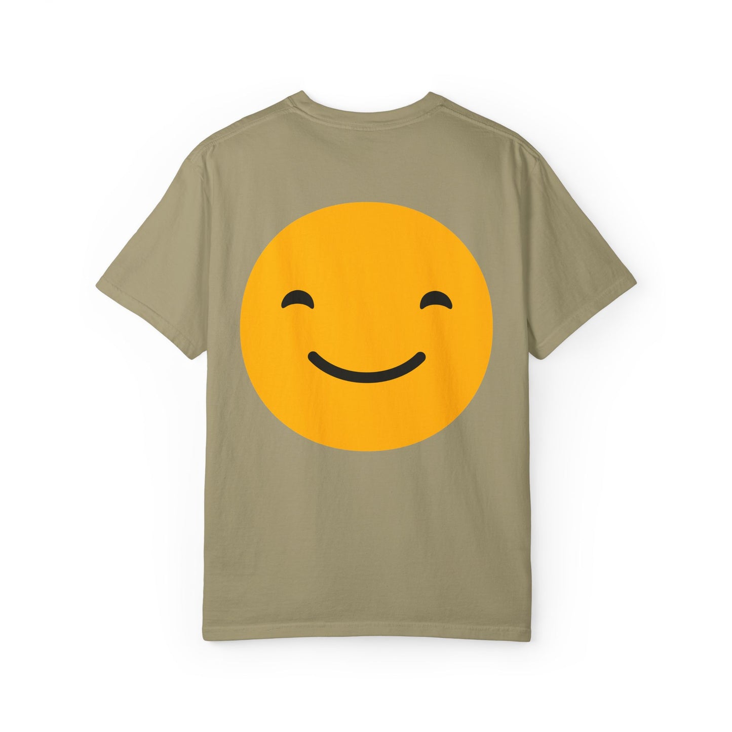 Happy Face Garment-Dyed T-shirt for Positive Vibes