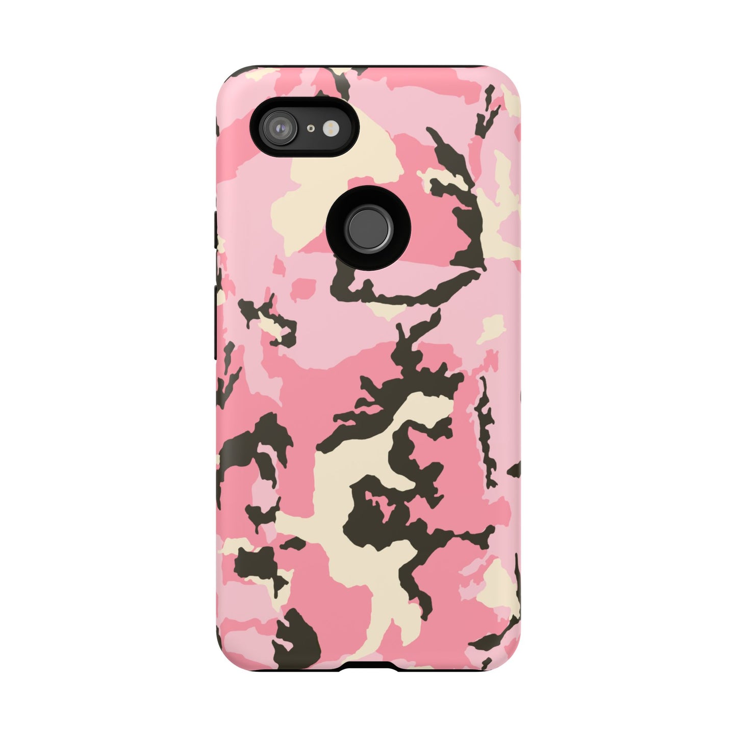 Stylish Tough Phone Case – Pink Camo Design for Bold Protection Make a statement while keeping your phone safe with this eye-catching pink camouflage case that blends fashion with durability.