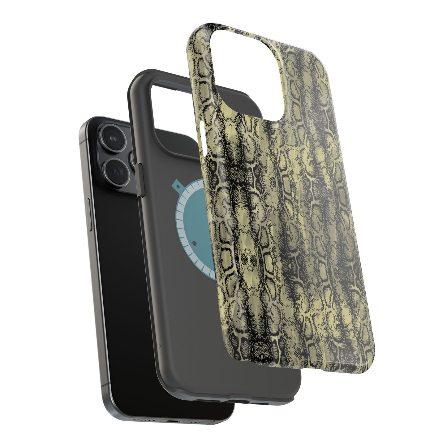 Stylish Snake Skin Magnetic Tough Case - Durable Protection for Your Phone