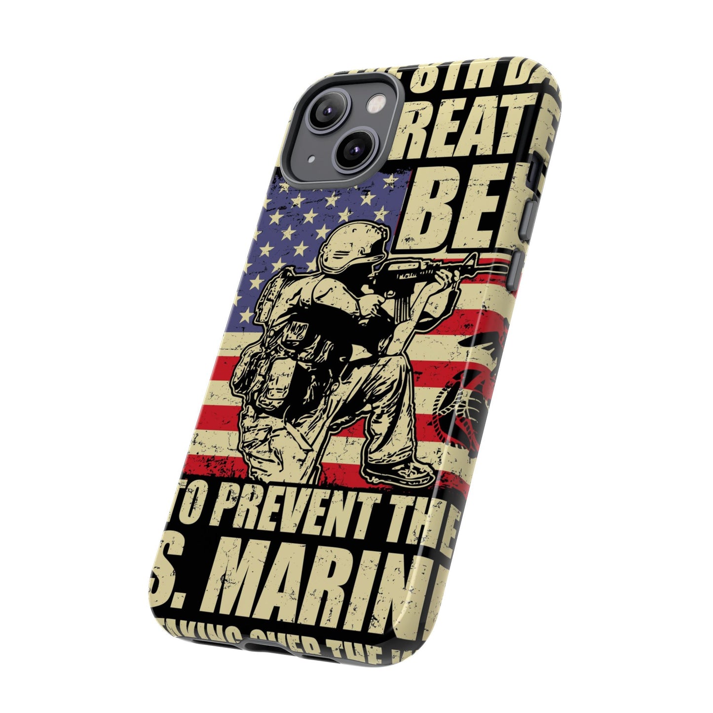 Military-Themed Phone Case - 'God Created Beer' Design