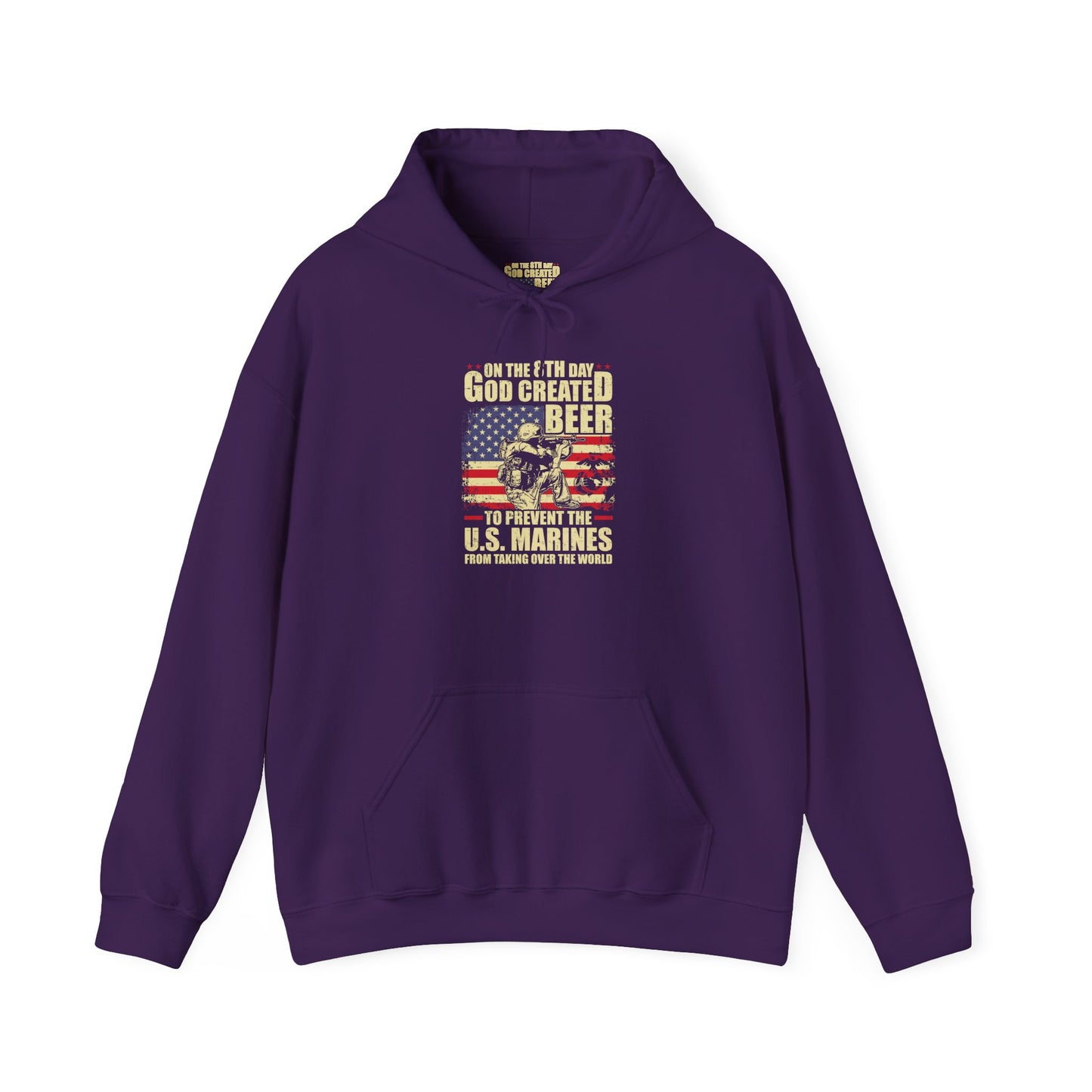 God Created Beer Hoodie, Marine Sweatshirt - Funny Drinking Gift, Unisex Pullover, Alcohol Lover, Birthday Present, Cool
