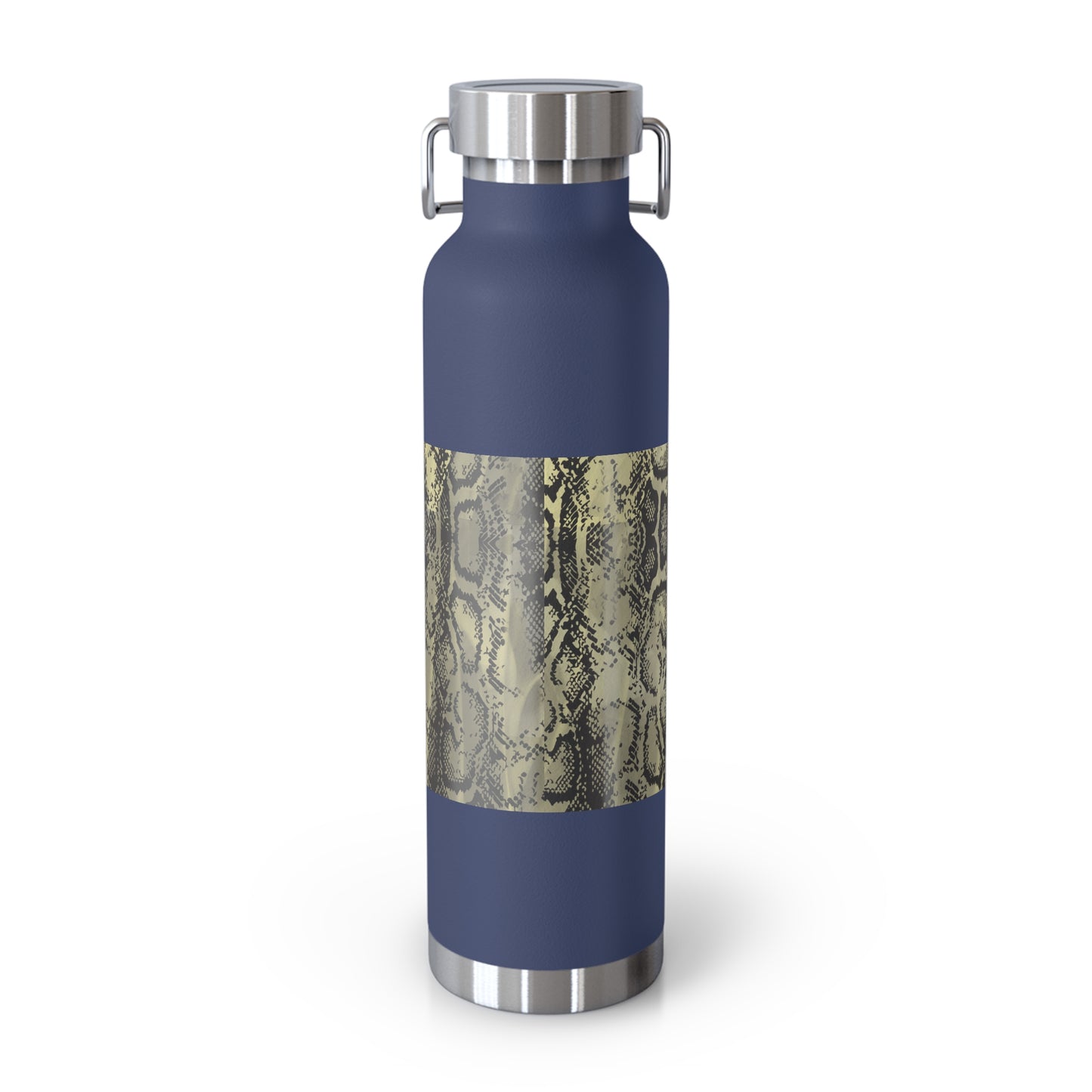 Stylish Snake Print Insulated Water Bottle - 22oz Copper Vacuum Flask