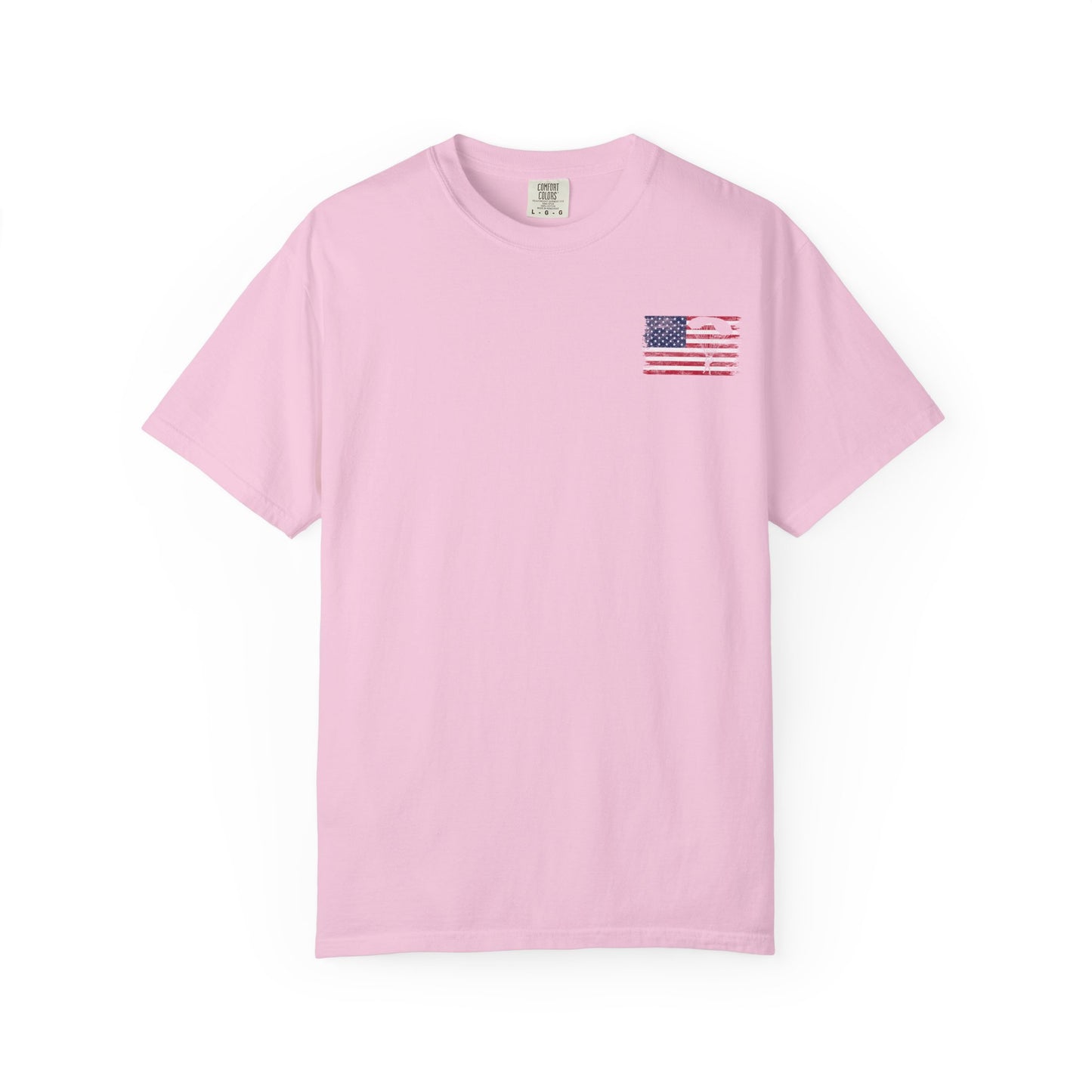 Patriotic Garment-Dyed T-Shirt - Vintage American Flag Design