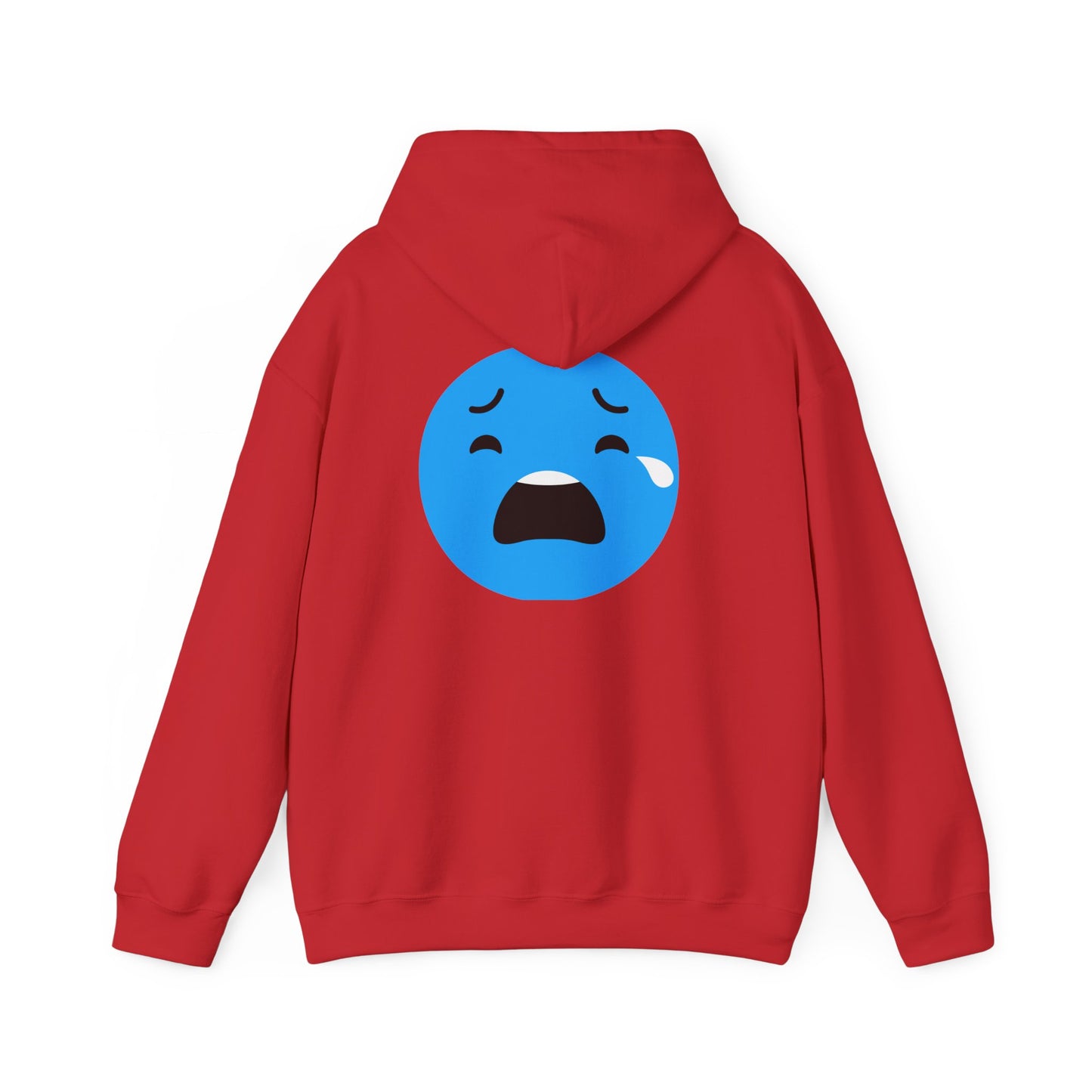Emotional Expression Hoodie - Unisex Heavy Blend with Sad Face Design