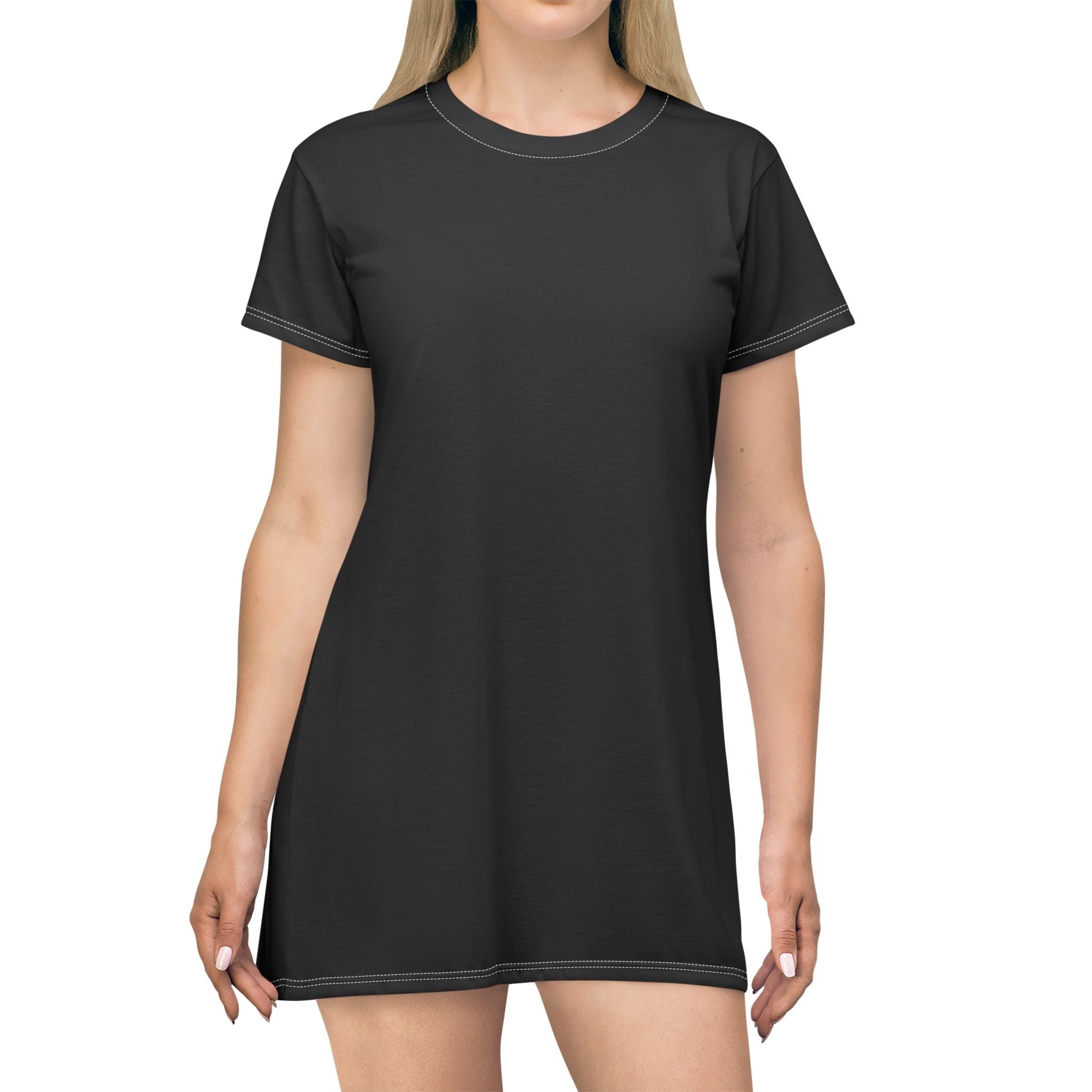 Chic Black T-Shirt Dress - Casual Comfort for Everyday Wear