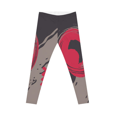 Artistic Women's Casual Leggings - Bold Abstract Design for Everyday Comfort