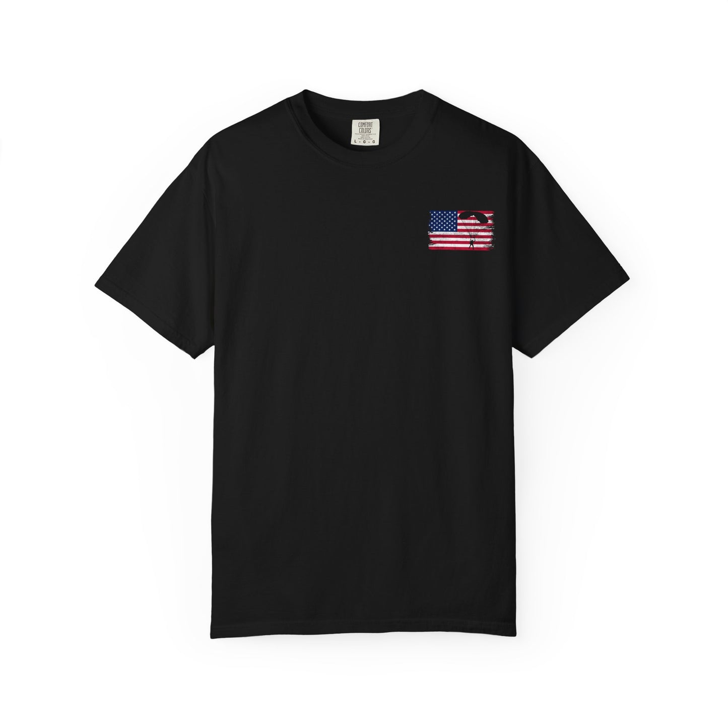 Patriotic Garment-Dyed T-Shirt - Vintage American Flag Design