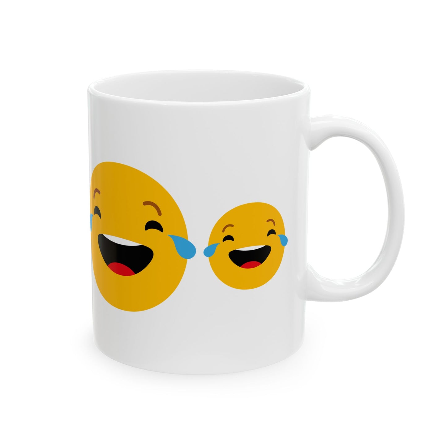 Smiley Face Ceramic Mug - Fun & Whimsical 11oz/15oz Coffee Cup for Gifts