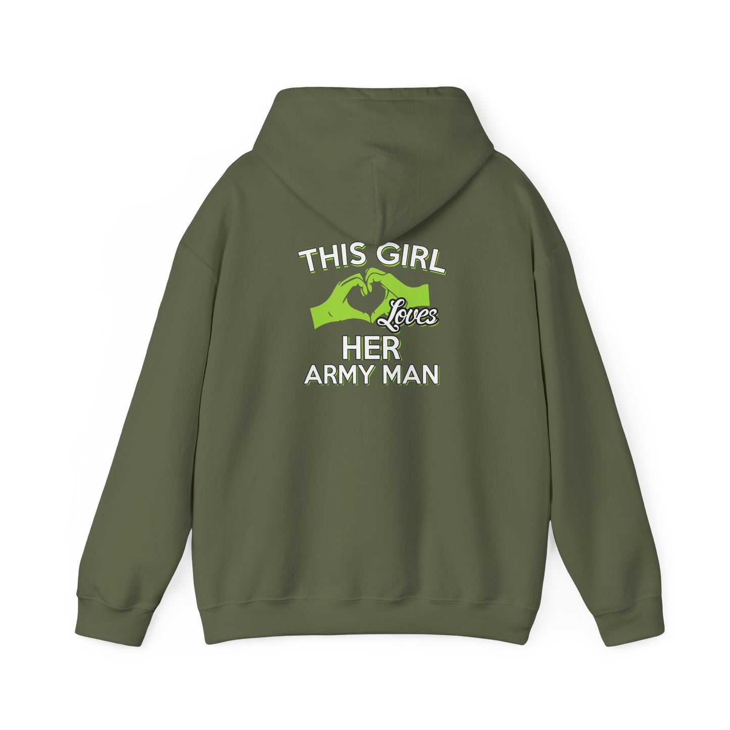 This Girl Loves Her Army Man Hoodie, Military Sweatshirt, Unisex Army Merchandise, Gifts for Military Spouses, Patriotic