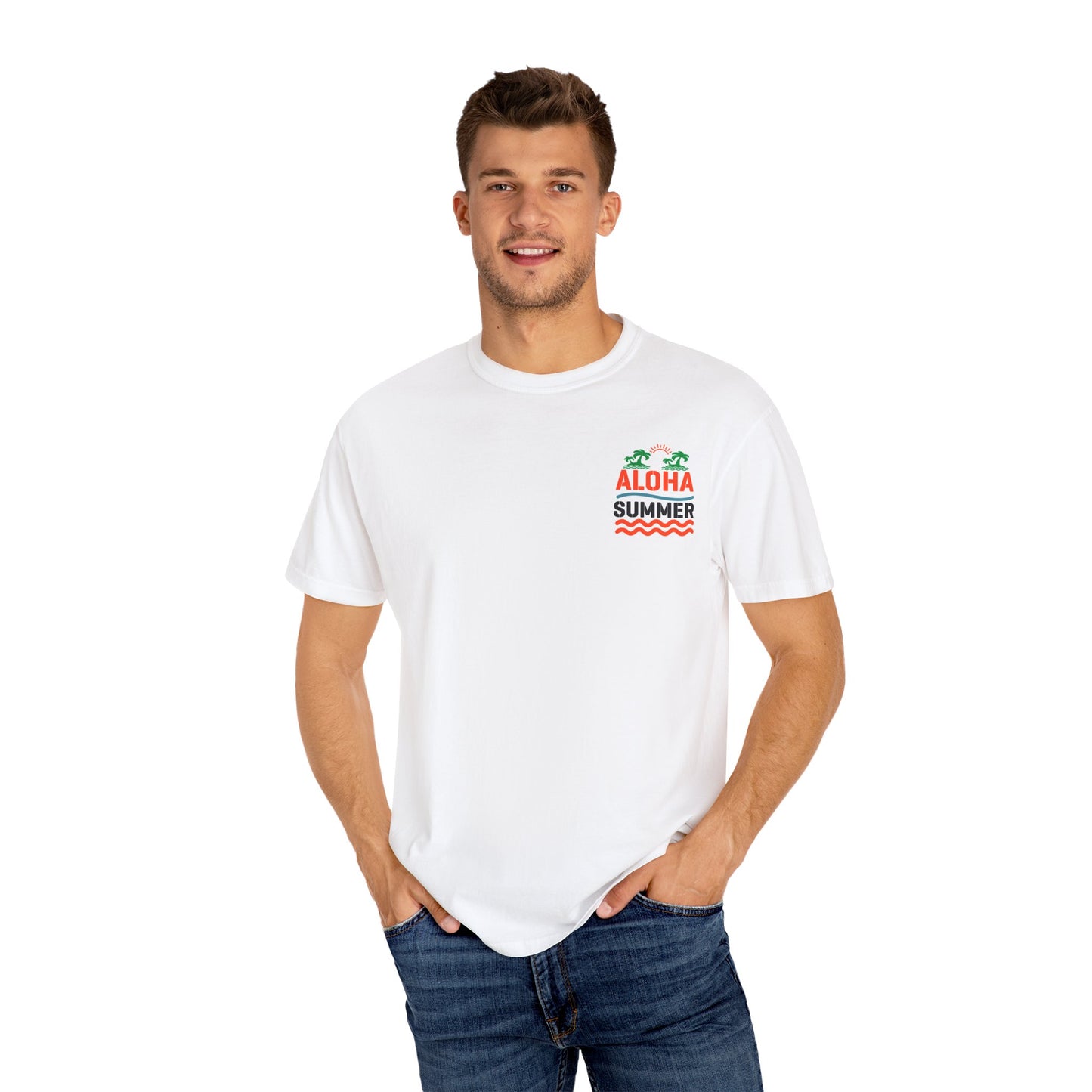 Aloha Summer Unisex T-Shirt, Beach Shirt, Vacation Tee, Summer Apparel, Tropical Graphic Tee, iconic Waikiki Beach Maui ,Oahu