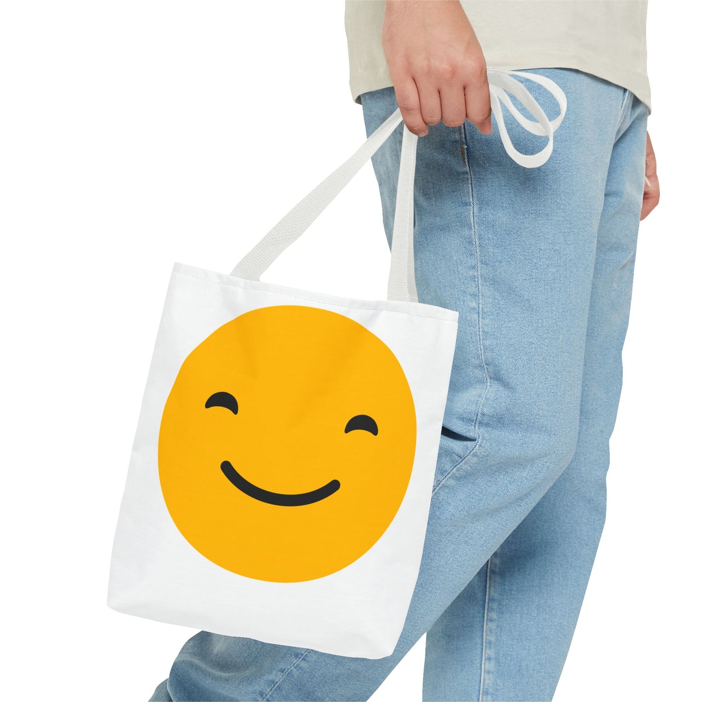 Smile & Frown Reversible Tote Bag - Cute Canvas Bag for Everyday Use