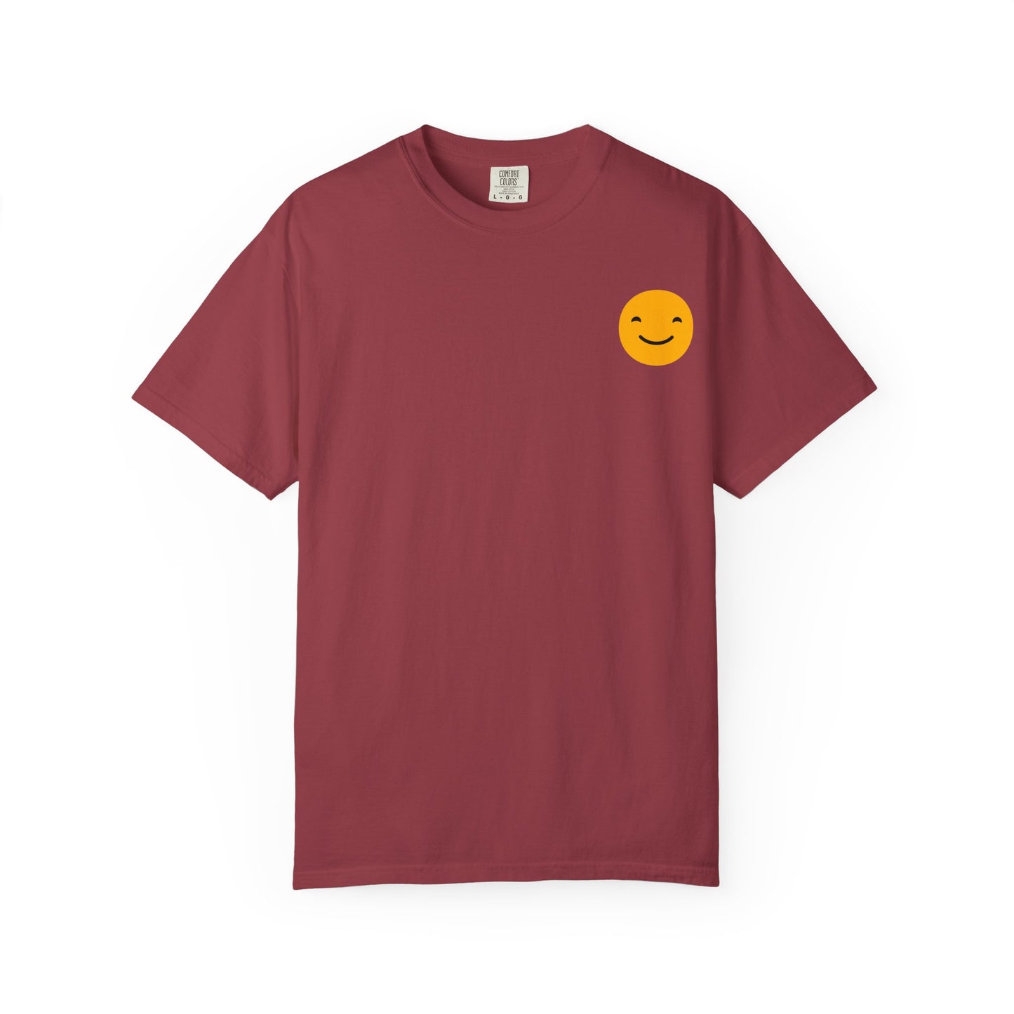 Happy Face Garment-Dyed T-shirt for Positive Vibes