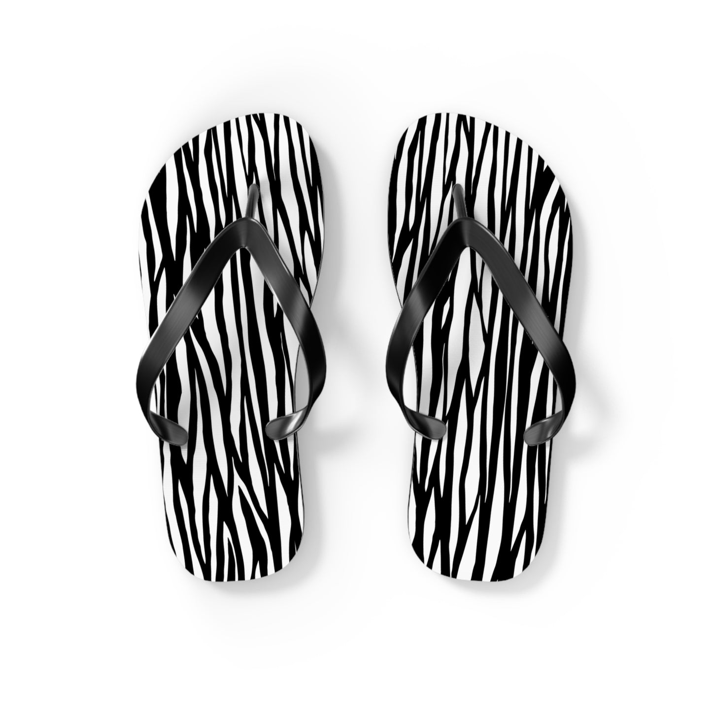 Zebra Print Flip Flops - Stylish Summer Footwear
