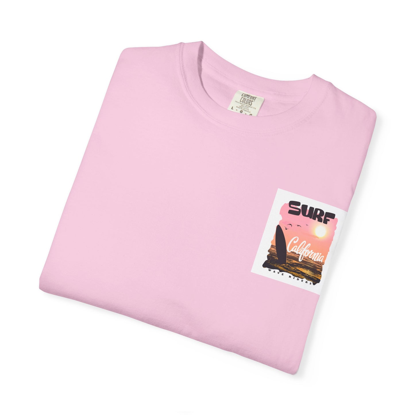California Surf Graphic Tee - Unisex Garment-Dyed T-Shirt for Beach Lovers, Summer Vibes, Gift for Surfers, Casual Wear,