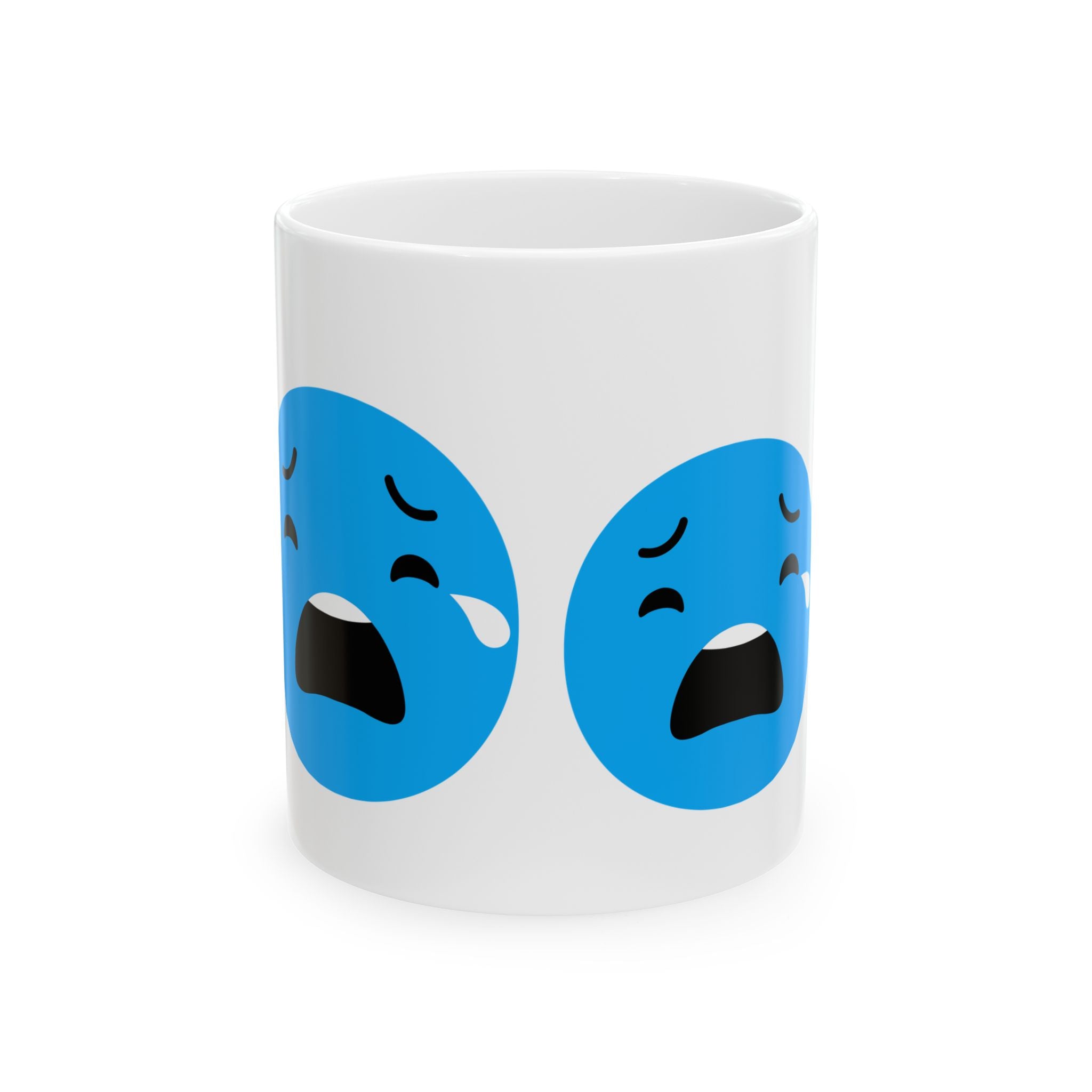 Sad Emoji Ceramic Mug - 11oz & 15oz Coffee Cup for Comfort & Support
