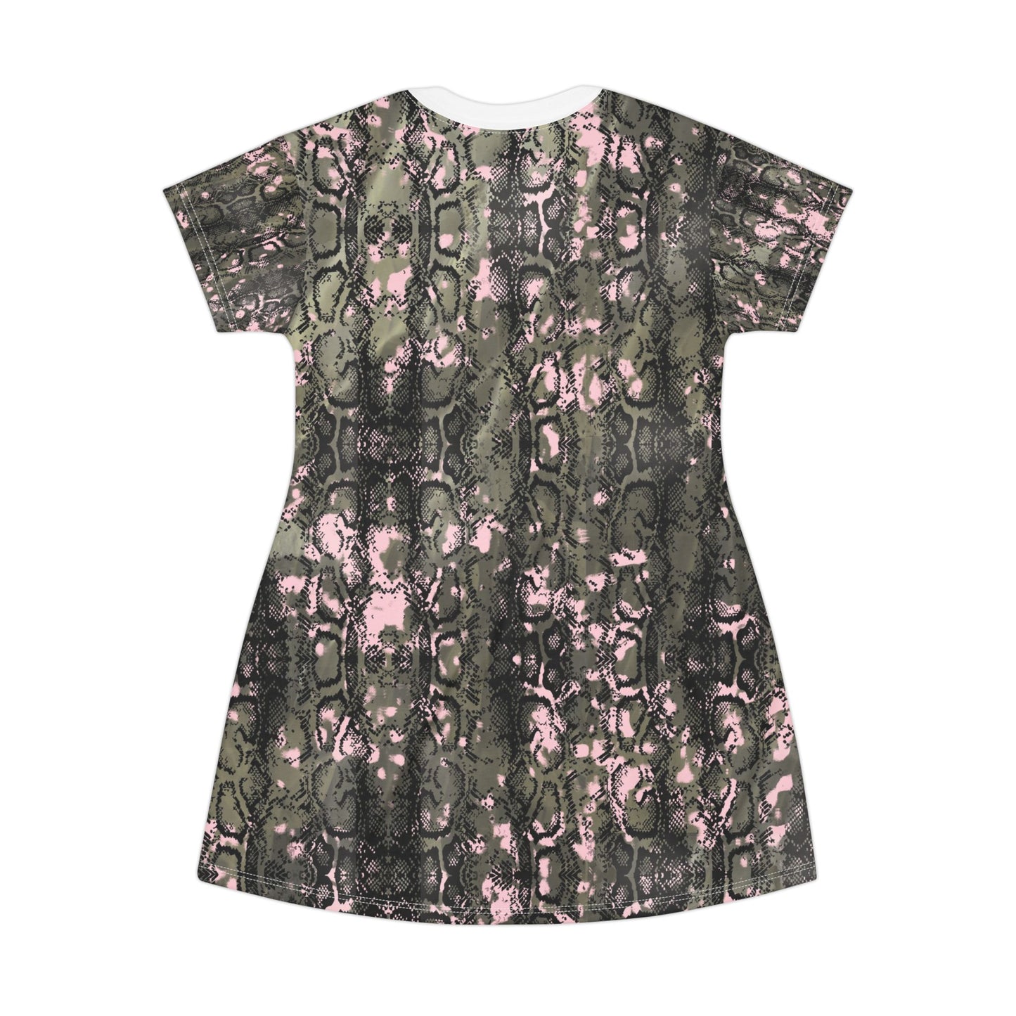 Stylish Snakeskin T-Shirt Dress for Trendy Casual Wear