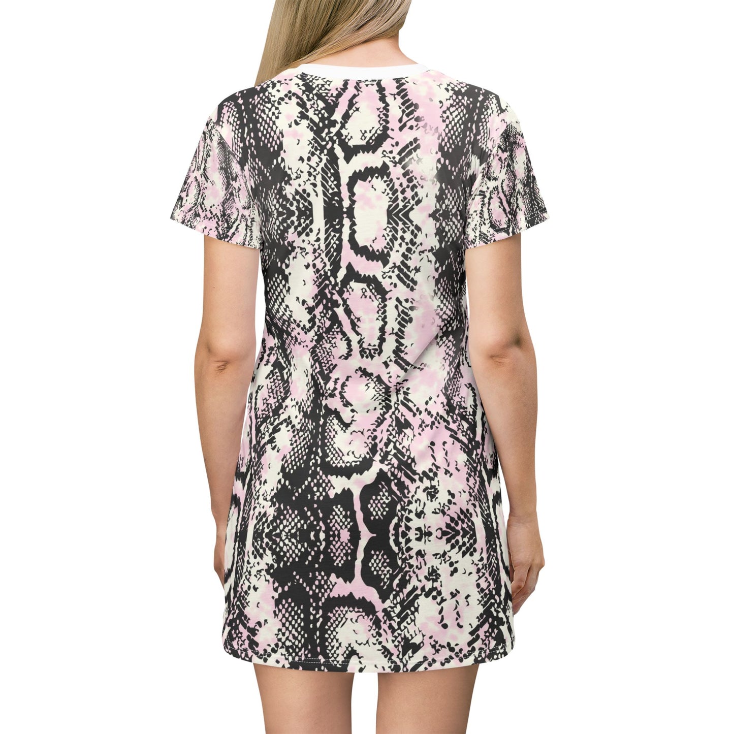 Snakeskin Print T-Shirt Dress - Stylish and Comfortable Casual Wear