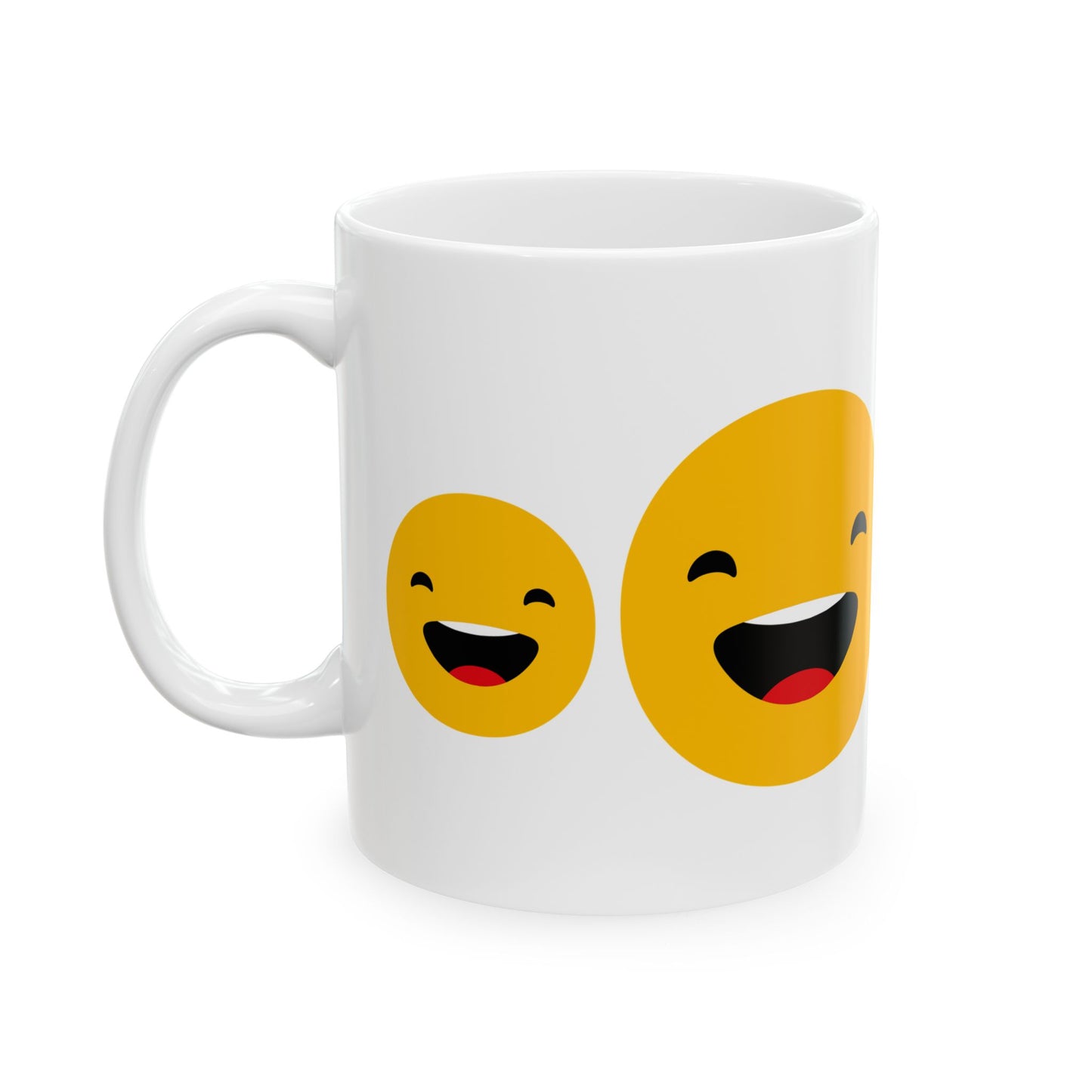 Smiley Face Ceramic Mug - 11oz & 15oz | Fun Coffee Mug for Happiness Lovers