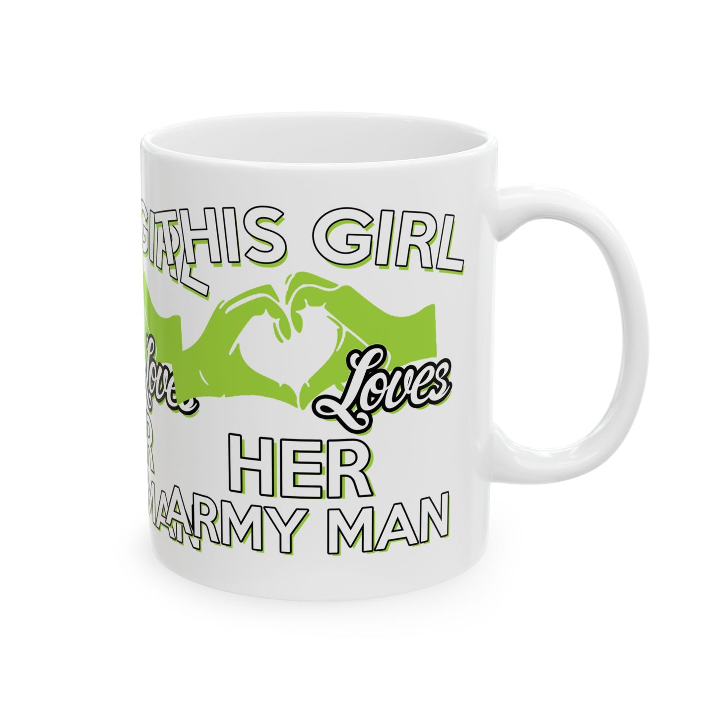 Love Coffee Mug, Ceramic Cup for Coffee Lovers, Valentine's Day Gift, Unique Love Design, Birthday Present, 11oz, 15oz