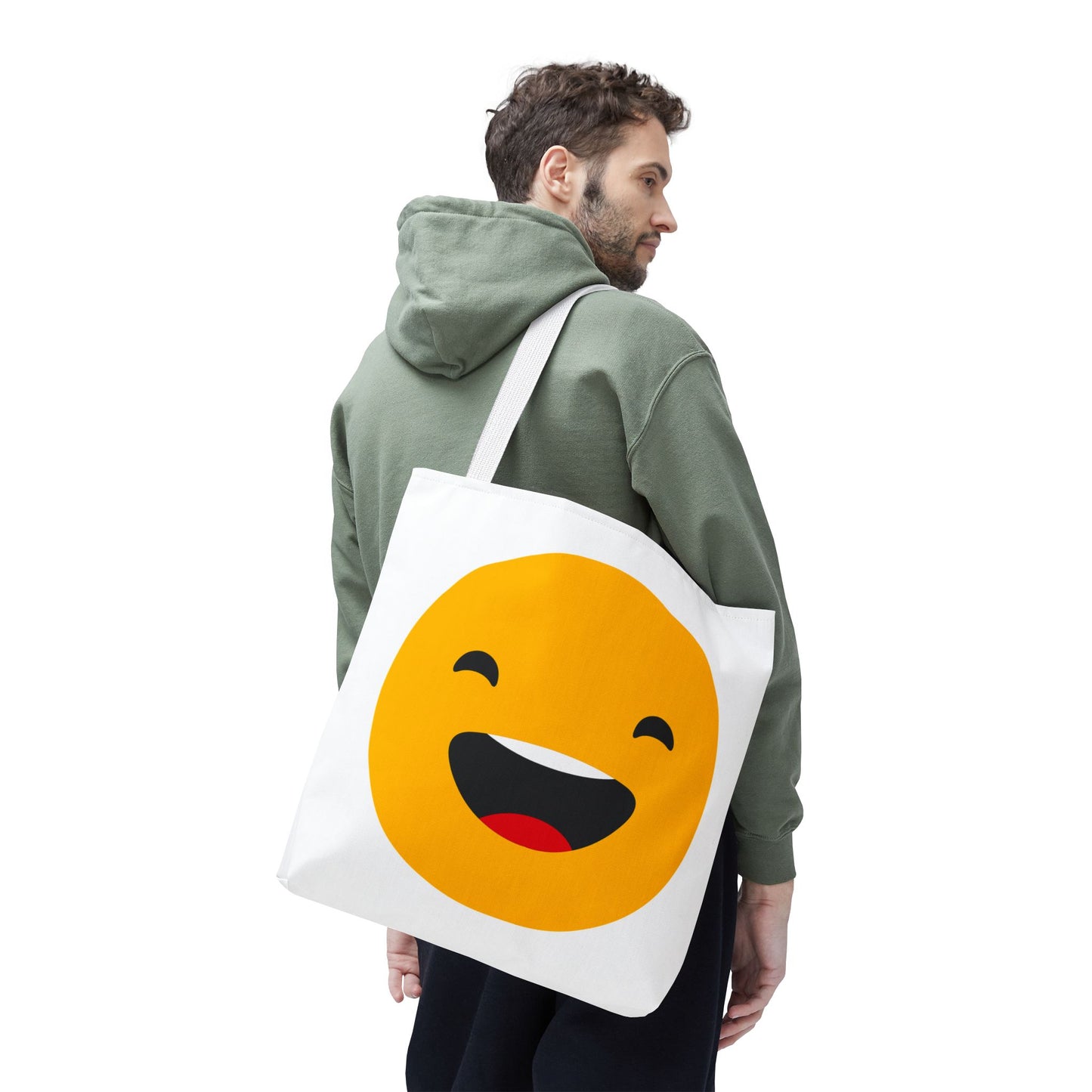 Smiley Face Tote Bag - Fun and Cheerful Reusable Shopping Bag