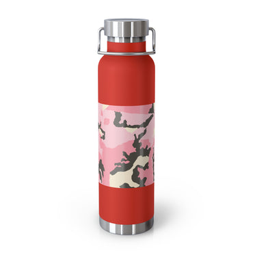 Stylish Pink Camouflage Insulated Water Bottle - 22oz