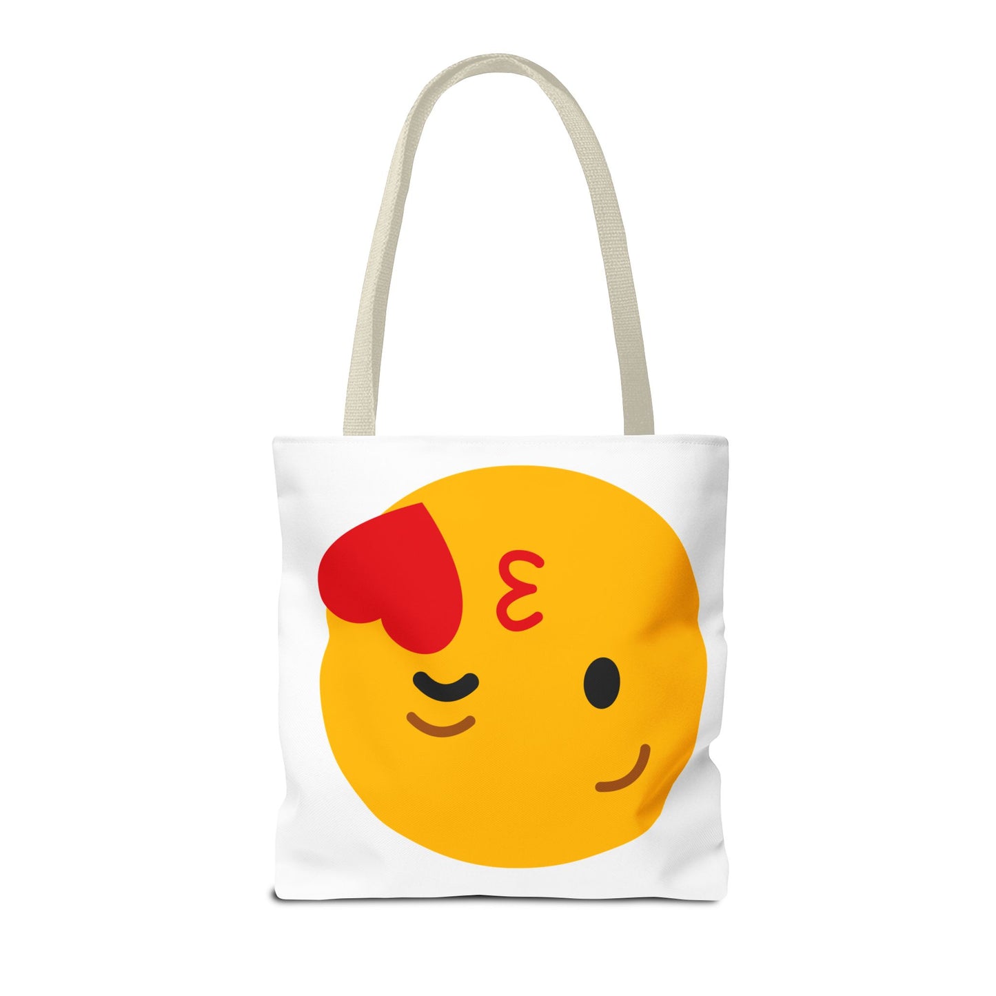 Emoji Kiss Tote Bag, Cute Gift for Friends, Love & Friendship, Reusable Shopping, Fun Casual Bag, Holiday Gifts