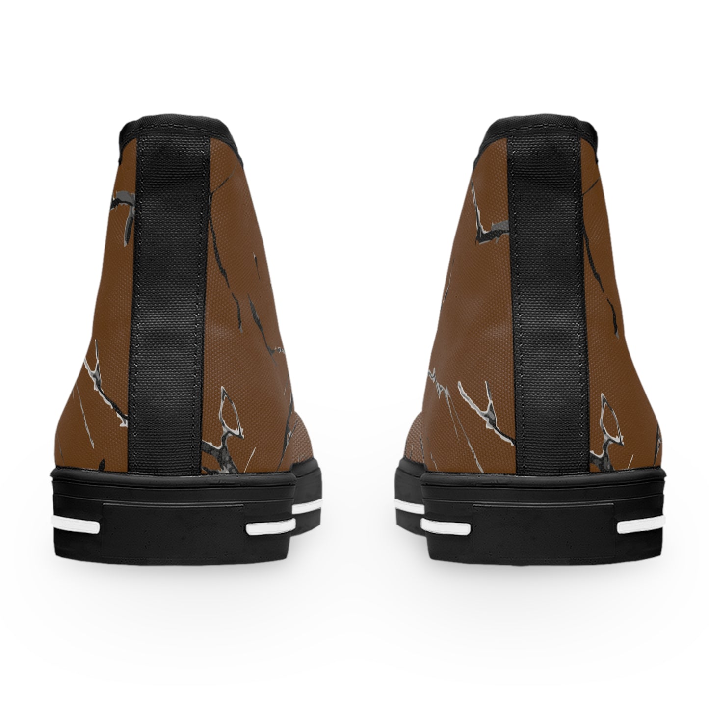 Artistic Brown High Top Sneakers – Stylish & Unique Footwear for Women