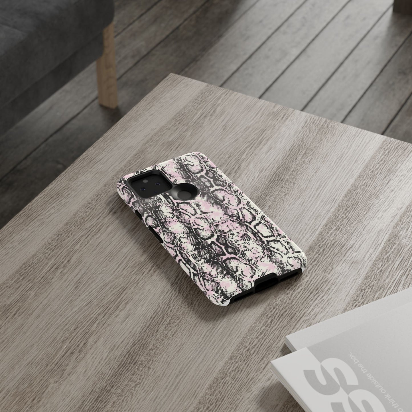 Stylish Snake Print Phone Case – Trendy Design, Tough Protection Make a bold fashion statement while keeping your phone safe with this sleek and durable snake print case.