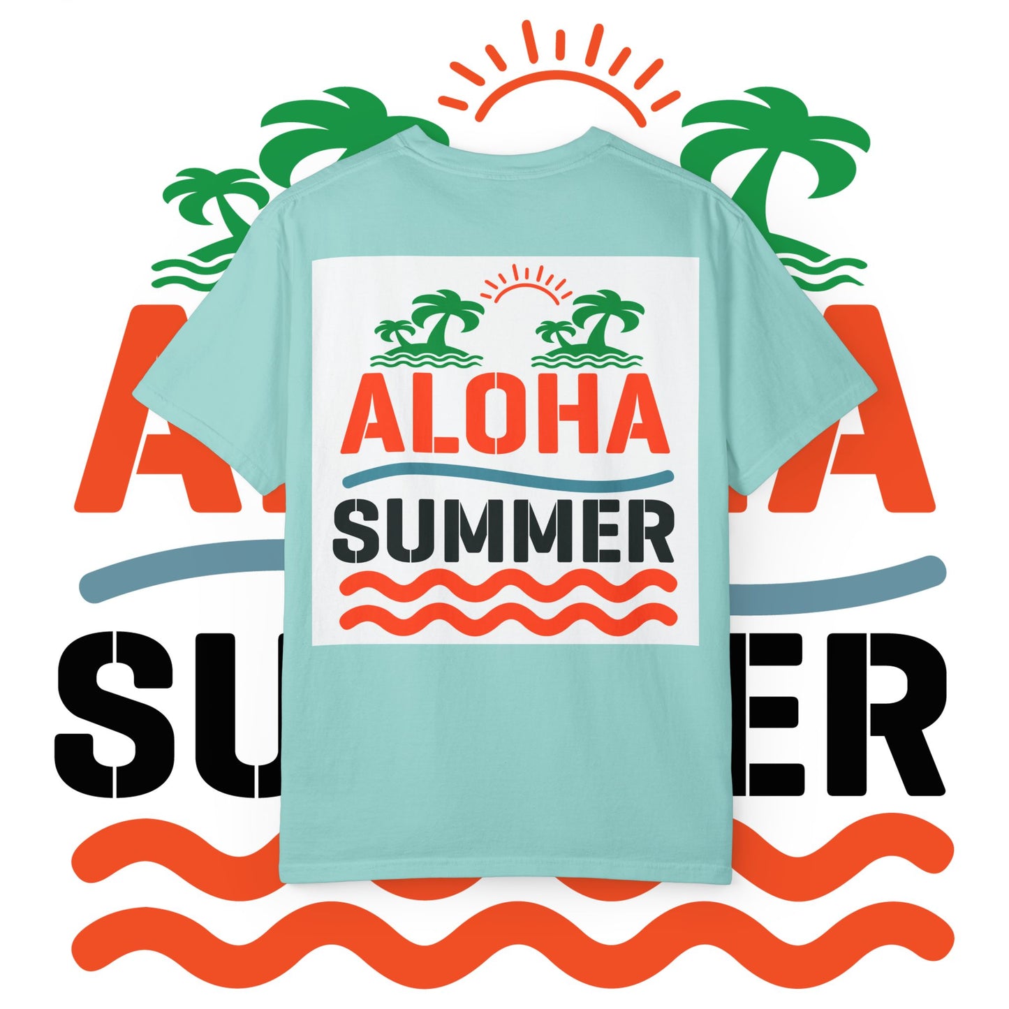 Aloha Summer Unisex T-Shirt, Beach Shirt, Vacation Tee, Summer Apparel, Tropical Graphic Tee, iconic Waikiki Beach Maui ,Oahu