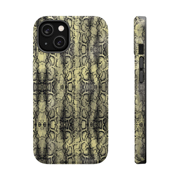Stylish Snake Skin Magnetic Tough Case - Durable Protection for Your Phone