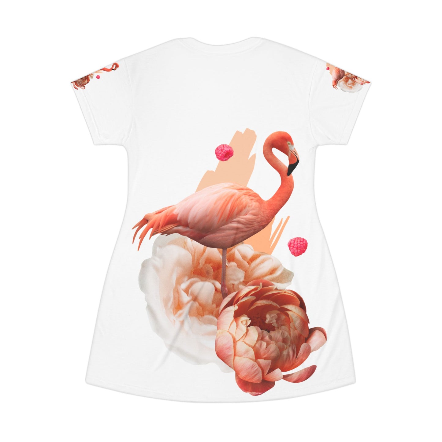 Flamingo Floral T-Shirt Dress - Perfect for Summer Celebrations