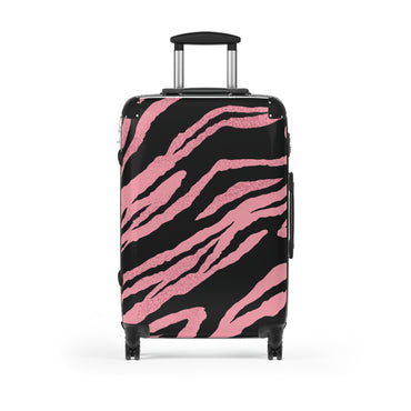 Wild Pink Zebra Pattern Suitcase – Stylish Travel Luggage for Fashion-Forward Adventurers
