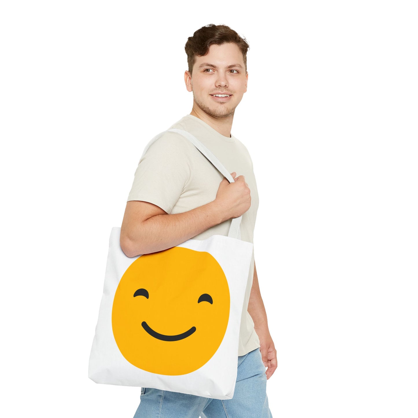 Smile & Frown Reversible Tote Bag - Cute Canvas Bag for Everyday Use