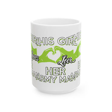 Love Coffee Mug, Ceramic Cup for Coffee Lovers, Valentine's Day Gift, Unique Love Design, Birthday Present, 11oz, 15oz