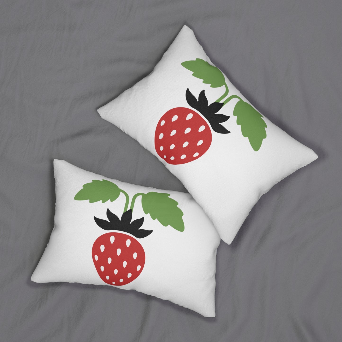Cute Strawberry Lumbar Pillow - Cozy Home Decor