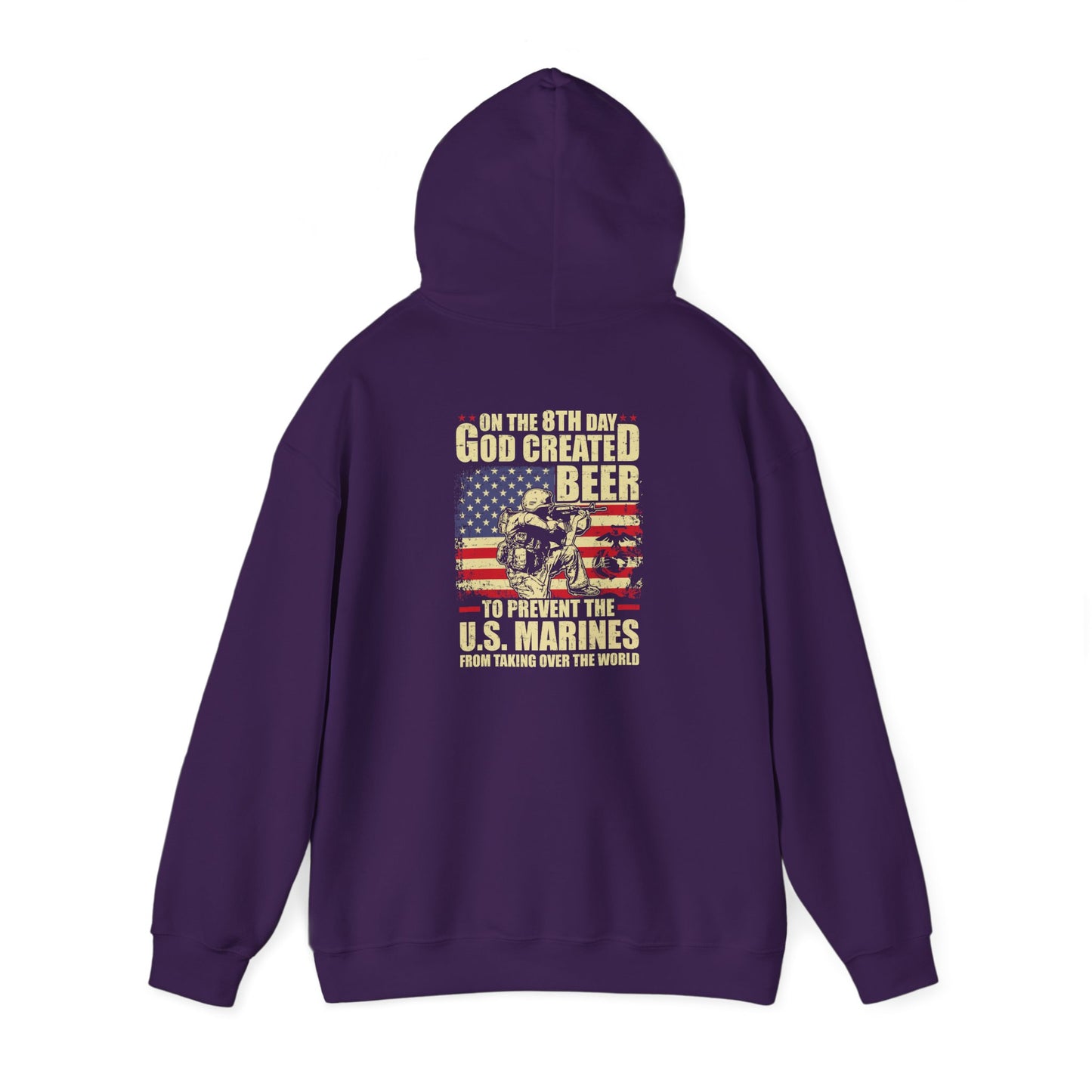 God Created Beer Hoodie, Marine Sweatshirt - Funny Drinking Gift, Unisex Pullover, Alcohol Lover, Birthday Present, Cool
