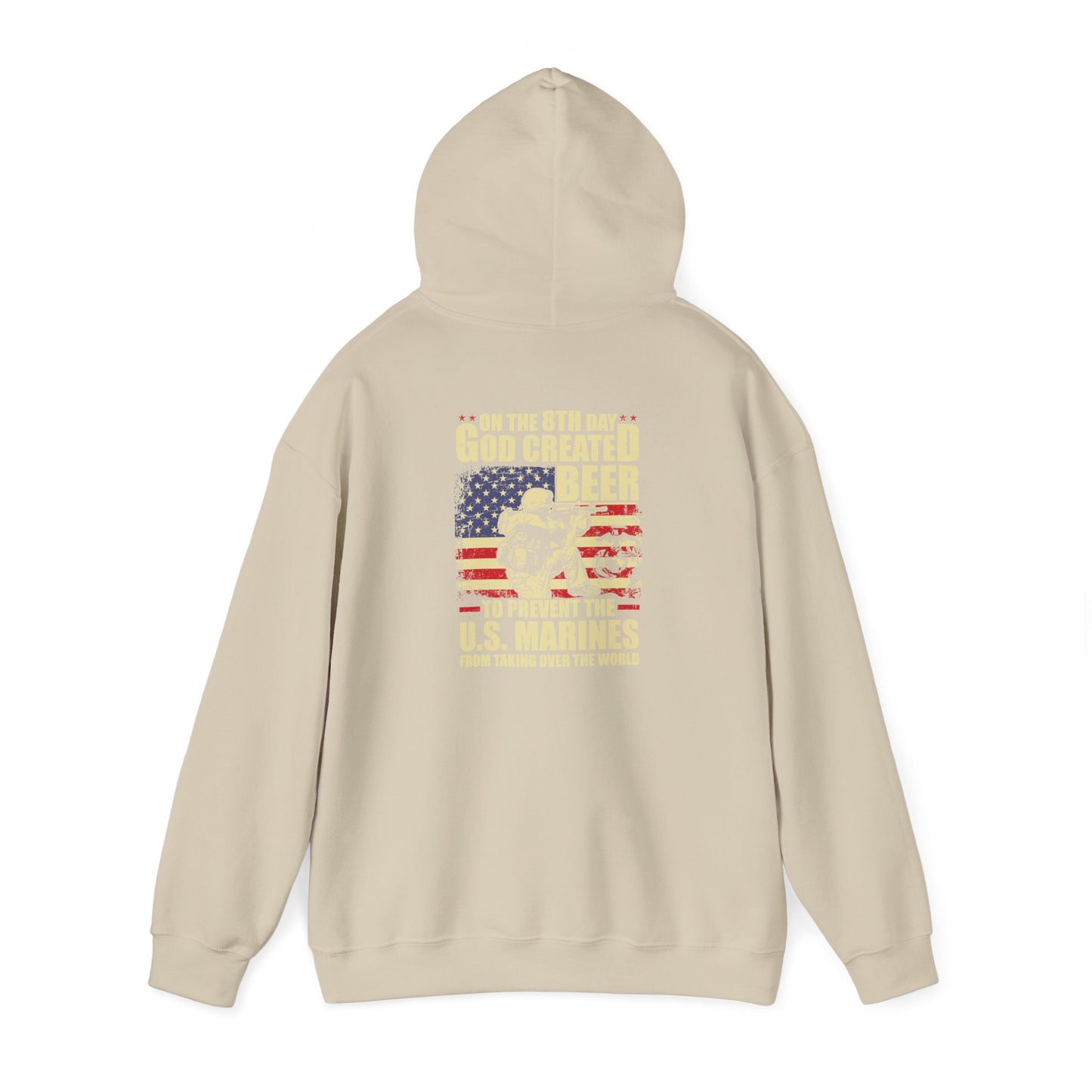 God Created Beer Hoodie, Marine Sweatshirt - Funny Drinking Gift, Unisex Pullover, Alcohol Lover, Birthday Present, Cool